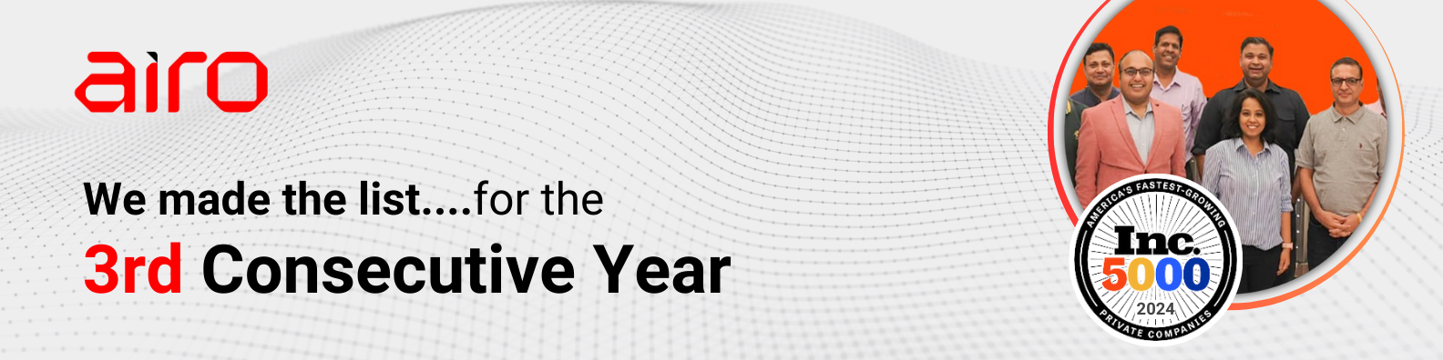 Airo Digital Labs makes the Inc. 5000 list for the 3rd time in a row!