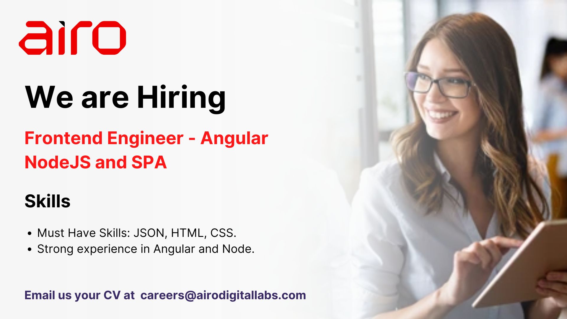 Frontend Engineer - Angular NodeJS and SPA